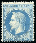 1867, Empire Lauré 10c bistre et 20c bleu