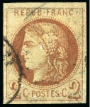 1871, Émission de Bordeaux 2c brun-rouge