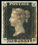 Stamp of Great Britain » 1840 1d Black and 1d Red plates 1a to 11 1840 1d Black pl.6 TH with good even margins, light red MC