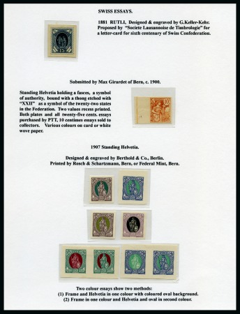 Stamp of Switzerland / Schweiz » Sammlungen 1850/1990, lebenslang aufgebaute Sammlung auf einige hundert Albumseiten