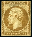Stamp of France » Présidence de 1852 1852, Présidence 10c bistre neuf * gomme d'origine,