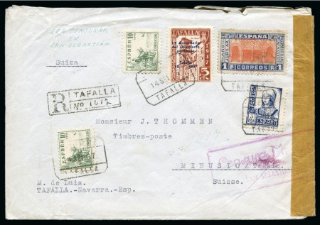 Stamp of Large Lots and Collections Spain: 1890-1956Group of 117 covers all addressed to Switzerland