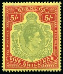 1938-53 5s Dull Yellow-Green & Red on yellow, line perf.14 1/14, mint og