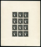Stamp of Mauritius » 1859 Sherwin Issue (SG 40) 1911 Sherwin reprints made after the plates were presented to the Royal Philatelic Society, London, and defaced, with 1d (unissued) and 2d sheets of 12 in black