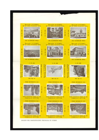 Stamp of Olympics » 1960 Rome "Visit Viterbo" publicity vignettes in complete sheets