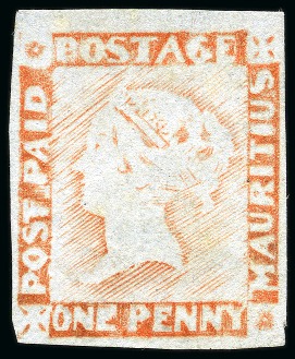 1859 1d. red, position 9, unused without gum