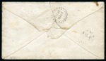1867 (Dec 2) Envelope sent from Ascension by military concession rate with GB 1864-79 1d red pl.97