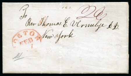 Stamp of Persia » Postal History 1843 Folded entire from Mav Yohanan a missionary in Oroomiah in North-Western Persia