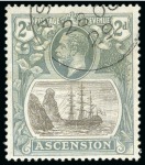 1924-33 2d Grey-Black & Grey showing variety "torn flag" with "Madame Joseph" forged cancel at top