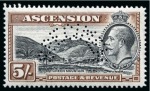 1934 1/2d to 5s set of 10 with SPECIMEN perfins, mint