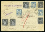 Stamp of France » Type Sage CROATIE, 1899 : lettre commerciale recommandée de Montmorency
