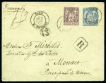 MONACO, 1891: Entier postal Type Sage 15c bleu pour