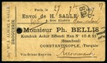Stamp of France » Type Sage TURQUIE, 1897 : Étiquette d'envoi de Paris pour Constantinople