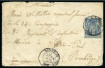 Stamp of France » Type Sage CAMBODGE, 1886 : Lettre adressée à un caporal à