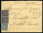 Stamp of France » Type Sage SAINT THOMAS, 1886 : Enveloppe au départ de Baud (Morbihan) 