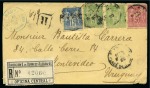 Stamp of France » Type Sage URUGUAY, 1900 : enveloppe expédiée par l'entreprise philatélique 