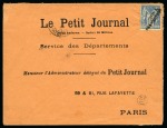 1896, Enveloppe imprimée Le Petit Journal, affranchissement Type Sage
