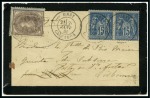 1881, Lettre de deuil postée de Ussy (Calvados) pour Lisbonne