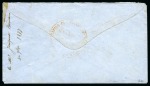 1877, Télégramme envoyé localement en Gironde depuis Blaye