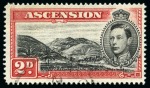 1938-53 2d Black & Scarlet perf.14 showing variety "mountaineer flaw", used 