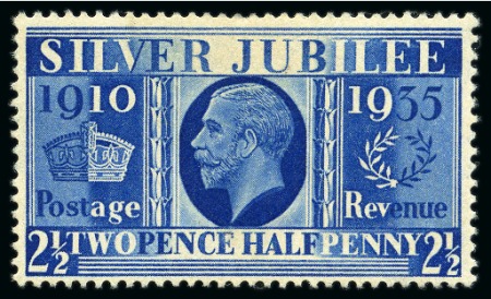 Stamp of Great Britain » King George V » 1924-36 Issues 1935 Silver Jubilee 2 1/2d PRUSSIAN BLUE mint lh