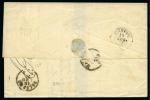 1875 Folded cover to Palermo, franked Estero 40c rose