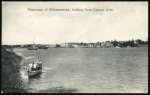 MOHAMMERAH: 1911 Picture postcard of Mohammerah from Karoon river, franked with India KEVII 1/2a pair