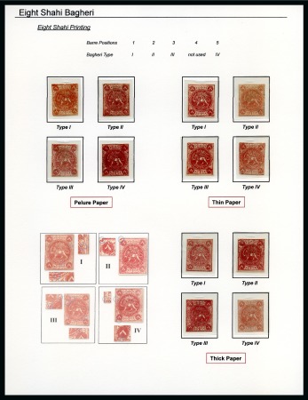 Stamp of Persia » 1868-1879 Nasr ed-Din Shah Lion Issues » 1868-70 The Baqeri Issue (SG 1-4) (Persiphila 1-4) 1868-70 8sh. reddish orange, unused selection of 12,