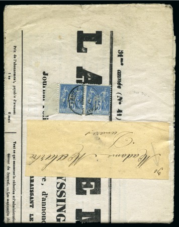 Stamp of France » Type Sage 1879-1898, Ensemble de 5 pages d'exposition avec 8