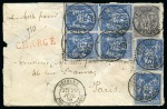 Stamp of France » Type Sage 1878, Ensemble de 3 pages d'exposition avec 5 lettres
