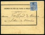 Stamp of France » Type Sage 1879-1899, Ensemble de 2 pages d'exposition avec 5