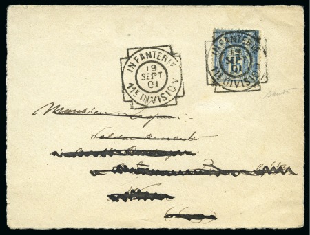 Stamp of France » Type Sage 1882-1901, Présentation en une page avec 2 lettres