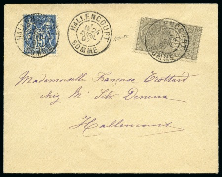Stamp of France » Type Sage 1884-1897, Présentation en une page d'exposition d'une