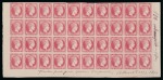 Stamp of Greece » Large Hermes Heads » 1861 Barre proofs 80 Lep, carmine plate proof of block of forty from