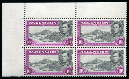 Stamp of Ascension » King George VI 1938-53 Collection of mint nh blocks from 1/2d to 10s