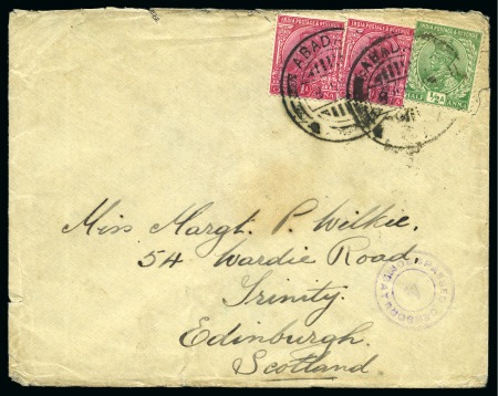 Abadan: 1918 (14.2) Censored envelope from Abadan to