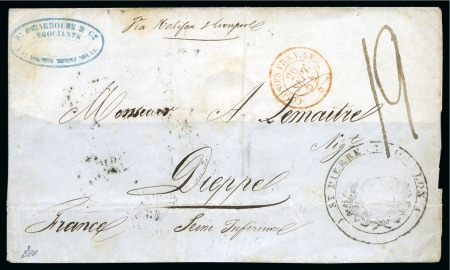 Stamp of Colonies françaises » St. Pierre et Miquelon 1854, Lettre incomplète expédiée de St-Pierre-et-Miquelon