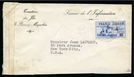 Stamp of Colonies françaises » St. Pierre et Miquelon 1942, Lettre avec en-tête "Territoire des îles /