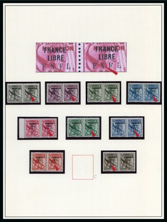 Stamp of Colonies françaises » St. Pierre et Miquelon 1942, FRANCE LIBRE timbres-taxe Morue n°57/65 en paires