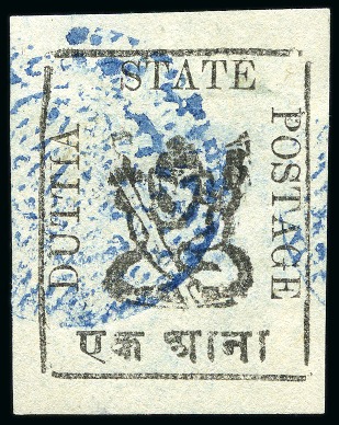Stamp of Indian States » Duttia 1897-98 1a black on white type II unused