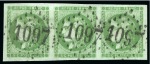 Stamp of France » Emission de Bordeaux 1870, Émission de Bordeaux 5c vert avec 2 paires (une