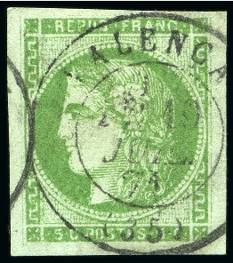 Stamp of France » Emission de Bordeaux 1870, Émission de Bordeaux 5 centimes en 5 exemplaires