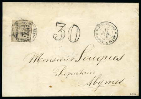 Stamp of Colonies françaises » Guadeloupe 1879, Lettre du service de Perception des Abymes au