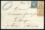 Stamp of France » Collections 1871-1872, Groupe de 5 lettres dont affranchissements