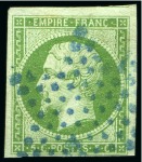 Stamp of France » Empire 1853-1862 1854, Empire non dentelé 5c vert en 15 exemplaires