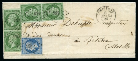 Stamp of France » Empire 1853-1862 1861, Lettre de Compiègne pour Bitche (Moselle) affranchissement
