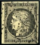 1849, Cérès 20c noir en 6 exemplaires sélectionnés
