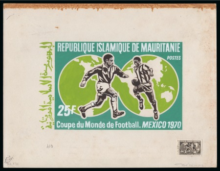 Stamp of Colonies françaises » Mauritanie 1970, Lot de 4 maquettes grand format des timbres de
