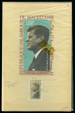 Stamp of Colonies françaises » Mauritanie 1964, Maquette moyen format du timbre Anniversaire