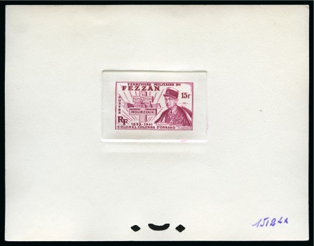 Stamp of Colonies françaises » Fezzan 1943-1949, Ensemble de 3 pièces avec devant de lettre